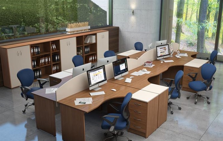 Офисный комплект мебели IMAGO книжные шкафы, 4 рабочих места в Нижневартовске - изображение 4